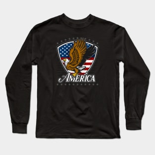 Bald Eagle America Long Sleeve T-Shirt